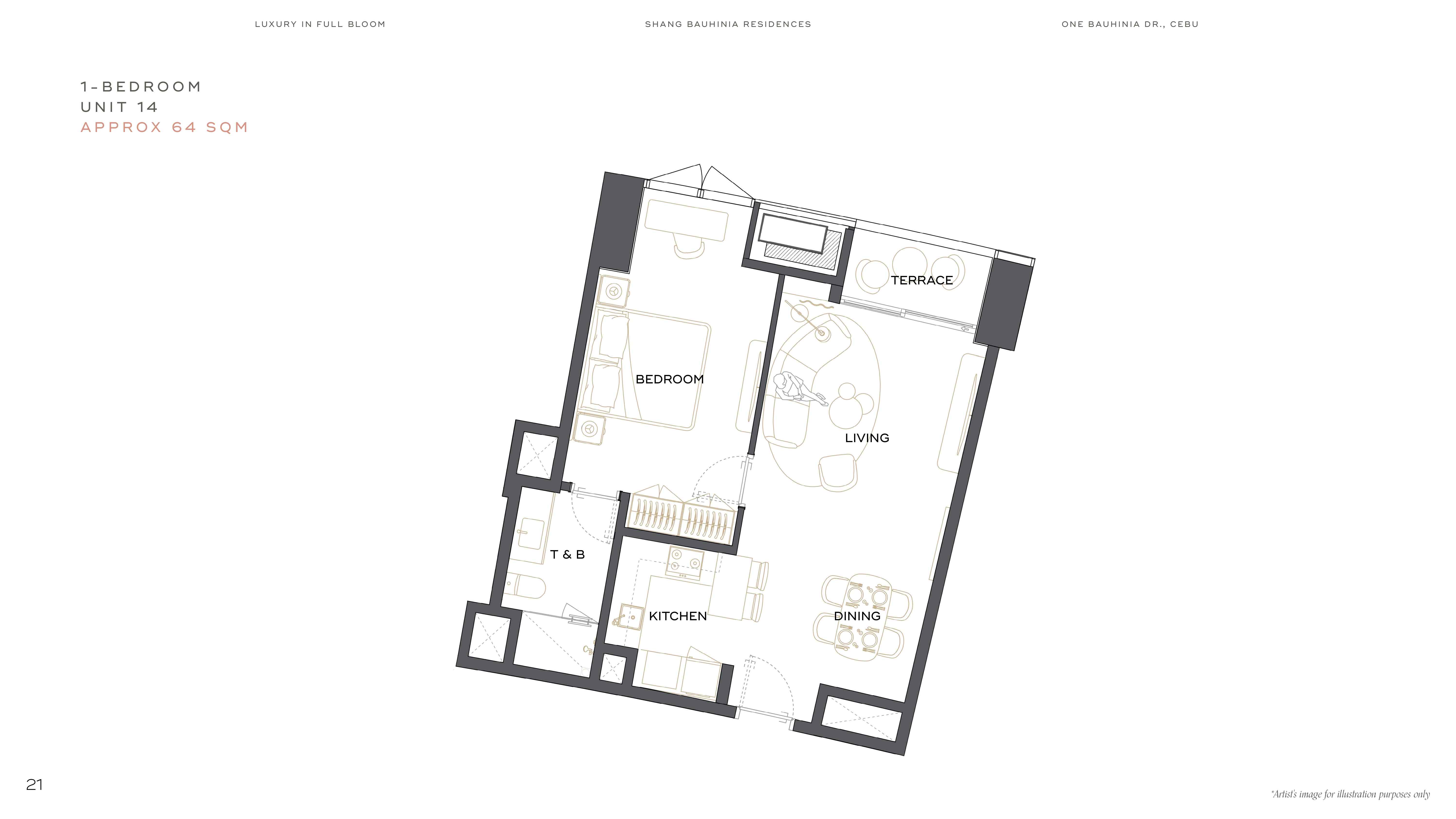 1Bedroom 64 sqm